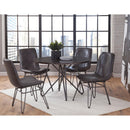 Steve Silver Furniture Round Derek Dining Table with Pedestal Base DK450T/DK450B IMAGE 3