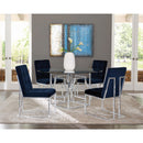Coaster Furniture Cisco 192494 Velvet Upholstered Dining Side Chair - Chrome (Set of 2) IMAGE 8