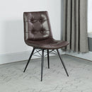 Coaster Furniture Aiken 107853 Upholstered Dining Side Chair - Brown (Set of 4) IMAGE 9