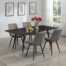 Coaster Furniture Brassie 110272 Upholstered Swivel Dining Side Chair - Grey (Set of 2) IMAGE 10