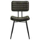 Coaster Furniture Misty 110652 Leather Upholstered Dining Chair - Espresso (Set of 2) IMAGE 2