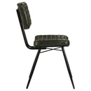 Coaster Furniture Misty 110652 Leather Upholstered Dining Chair - Espresso (Set of 2) IMAGE 7
