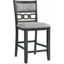 Elements International Amherst Counter Side Chair W/Fabric Cushion Grey Finish IMAGE 1