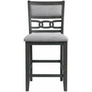 Elements International Amherst Counter Side Chair W/Fabric Cushion Grey Finish IMAGE 2