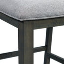 Elements International Amherst Counter Side Chair W/Fabric Cushion Grey Finish IMAGE 7
