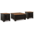 Signature Design by Ashley Valebeck T468T2 Coffee Table and 2 End Tables IMAGE 1