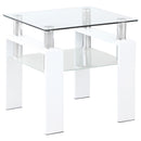 Coaster Furniture Dyer 703437 End Table - White IMAGE 1