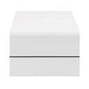 Coaster Furniture Airell 703798 Rectangular Coffee Table with Glass Shelf - White High Gloss IMAGE 4