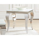 Coaster Furniture Luna 707767 Square End Table - White/Chrome IMAGE 2