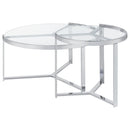 Coaster Furniture Delia 708400 2 pc Nesting Table - Chrome IMAGE 6