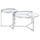 Coaster Furniture Delia 708400 2 pc Nesting Table - Chrome IMAGE 9
