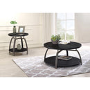 Coaster Furniture Dacre 722207 Round End Table - Dark Grey/Black Nickel IMAGE 2