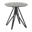 Coaster Furniture Hadi 736177 Round End Table With Hairpin Legs - Cement/Gunmetal IMAGE 1