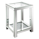 Coaster Furniture Mozzi 736217 Square End Table With Glass Top - Mirror IMAGE 1