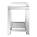 Coaster Furniture Mozzi 736217 Square End Table With Glass Top - Mirror IMAGE 2