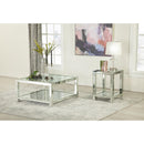 Coaster Furniture Mozzi 736217 Square End Table With Glass Top - Mirror IMAGE 4