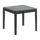 Coaster Furniture Mozzi 753517 Square End Table - Faux Grey Marble/Black IMAGE 1