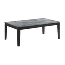 Coaster Furniture Mozzi 753518 Rectangular Coffee Table - Faux Grey Marble/Black IMAGE 1