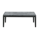 Coaster Furniture Mozzi 753518 Rectangular Coffee Table - Faux Grey Marble/Black IMAGE 3