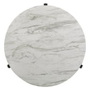 Coaster Furniture Tandi 753537 Round End Table - Faux White Marble/Black IMAGE 4