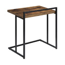 Coaster Furniture Dani 936122 Rectangular Snack Table with Metal Base - Antique Nutmeg/Black IMAGE 3