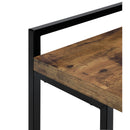 Coaster Furniture Dani 936122 Rectangular Snack Table with Metal Base - Antique Nutmeg/Black IMAGE 4