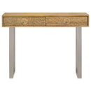 Coaster Furniture Draco 953512 Console Table with Hand Carved Drawers - Natural IMAGE 3