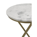 Coaster Furniture Malthe 959562 Round Accent Table with Marble Top - White/Antique Gold IMAGE 5