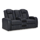 Signature Design by Ashley Fyne-Dyme 3660318 Power Reclining Loveseat with Console and Adjustable Headrest IMAGE 1