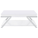 Coaster Furniture Marcia 2 pc Occasional Table Set - White High Gloss/Chrome IMAGE 13