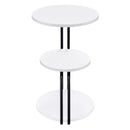 Coaster Furniture Hilly 930071 3-Tier Round Side Table - White/Black IMAGE 9