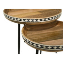 Coaster Furniture Ollie 930193 2-Piece Round Nesting Table - Natural/Black IMAGE 8