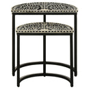 Coaster Furniture Zakiya 930195 2-Piece Demilune Nesting Table - Black/White IMAGE 4