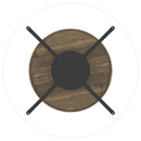 Coaster Furniture Delfin 721618 Round Glass Top Coffee Table - Black and Brown IMAGE 4