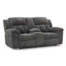 Signature Design by Ashley Frohn 3740694 Double Reclining Loveseat with Console IMAGE 1