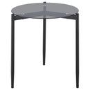 Coaster Furniture Rosalie 710167 Round Smoked Glass Top End Table - Sandy Black IMAGE 3