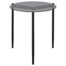 Coaster Furniture Rosalie 710167 Round Smoked Glass Top End Table - Sandy Black IMAGE 5
