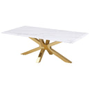 Coaster Furniture Visalia 710218 Faux Marble Top Stainless Steel Coffee Table - Gold IMAGE 4
