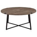 Coaster Furniture Marcus 710298 Round Engineered Wood Coffee Table - Grey IMAGE 3