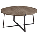Coaster Furniture Marcus 710298 Round Engineered Wood Coffee Table - Grey IMAGE 4