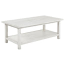 Coaster Furniture Payne 710558 Wood Coffee Table with Shelf - White IMAGE 1