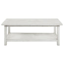 Coaster Furniture Payne 710558 Wood Coffee Table with Shelf - White IMAGE 2