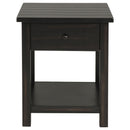 Coaster Furniture Payne 710567 1-Drawer Wood End Table with Shelf - Distressed Java IMAGE 3