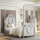 Acme Furniture Flora BD02204T Twin Bed with Poster IMAGE 1