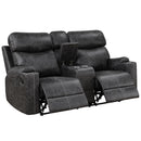Acme Furniture Hirah LV02571 Motion Loveseat with Console & USB Port IMAGE 4