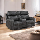 Acme Furniture Hirah LV02571 Motion Loveseat with Console & USB Port IMAGE 7