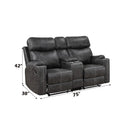 Acme Furniture Hirah LV02571 Motion Loveseat with Console & USB Port IMAGE 8