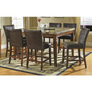 Steve Silver Furniture Montibello Counter Height Dining Table with Marble Top Montibello MN5454PT IMAGE 1