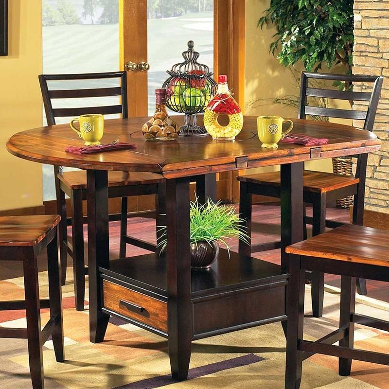 Steve Silver Furniture Round Abaco Counter Height Dining Table with Pedestal Base Abaco AB200PT-TOP IMAGE 1