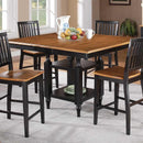 Steve Silver Furniture Square Candice Counter Height Dining Table with Pedestal Base Candice CD5454PTB IMAGE 2